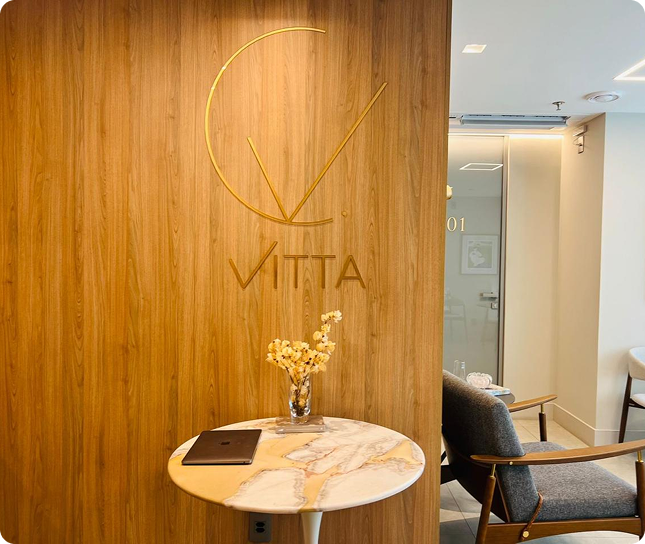 Clínica Vitta — ambiente moderno para atendimento ginecológico em Salvador